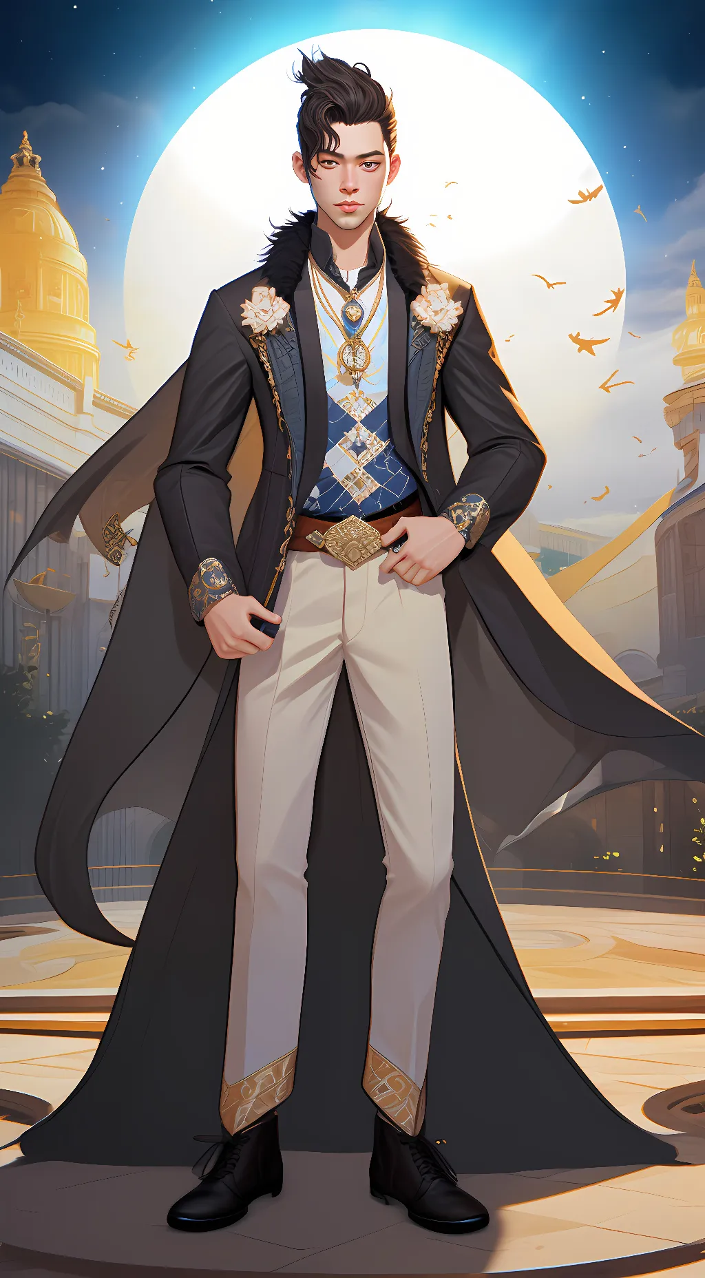 ai character: Sky background