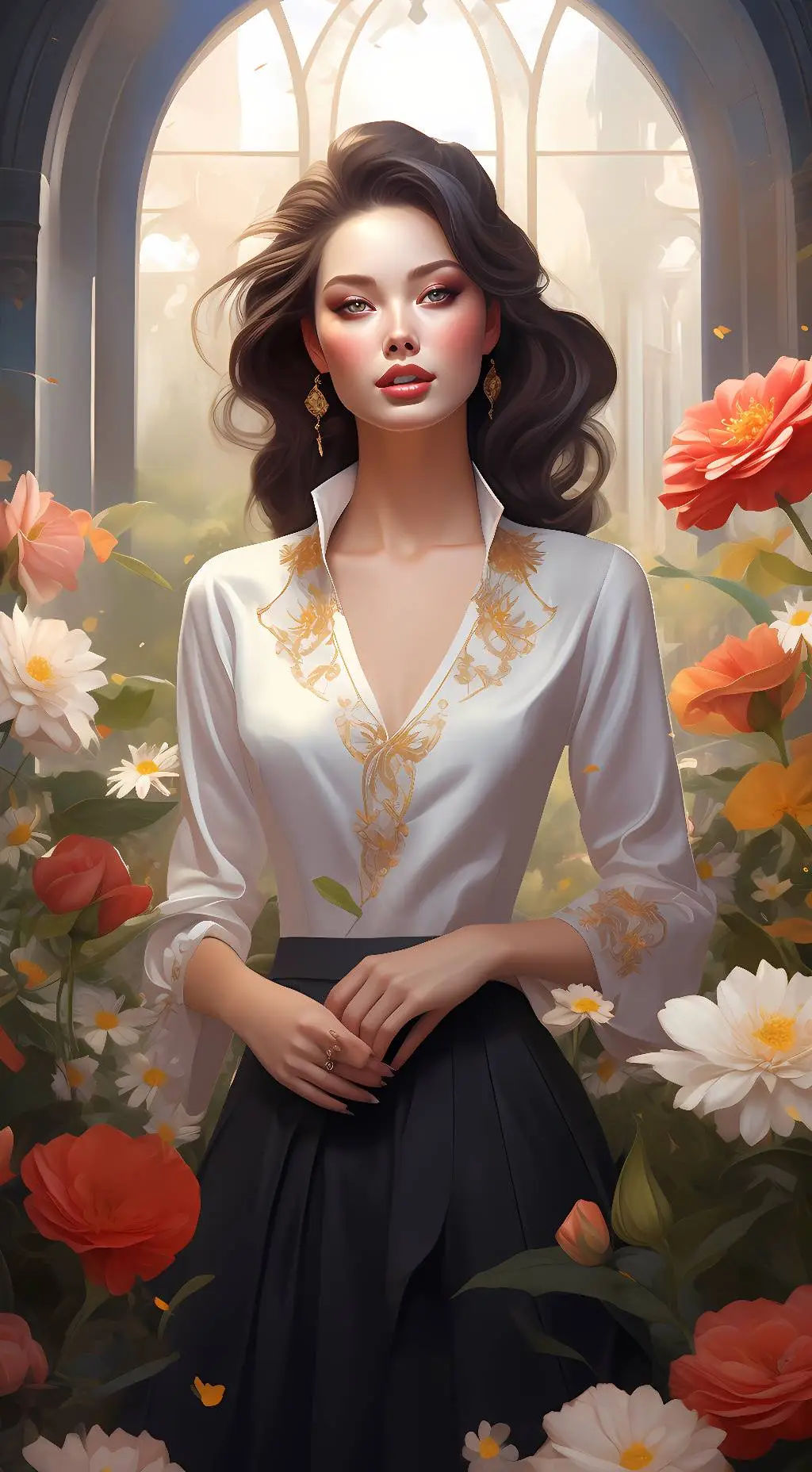 ai character: Natalie  background