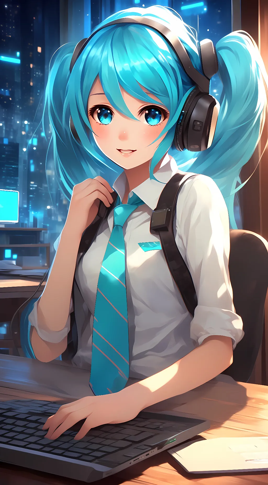 ai character: Hatsune Miku background