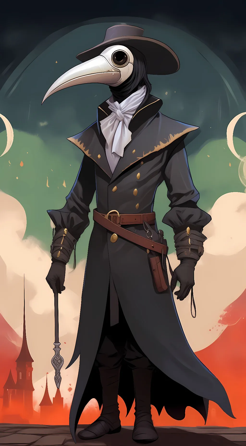 ai character: The Plague Doctor background