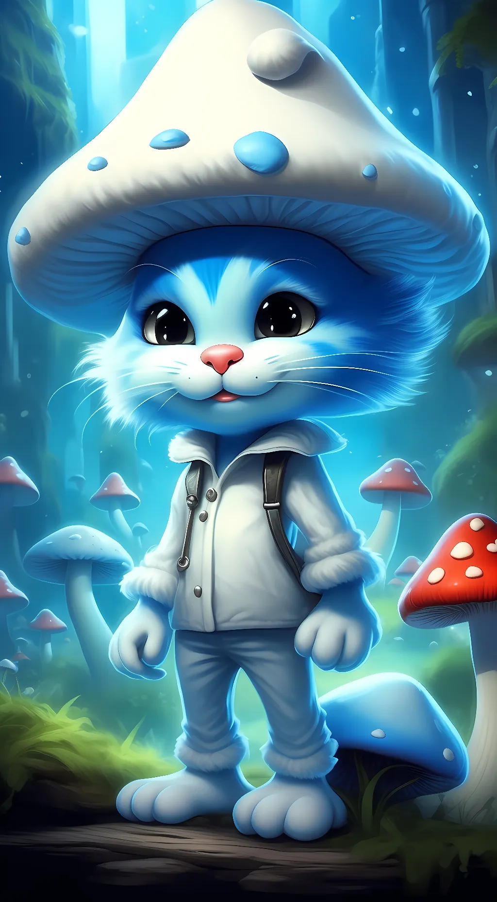 ai character: smurf cat background