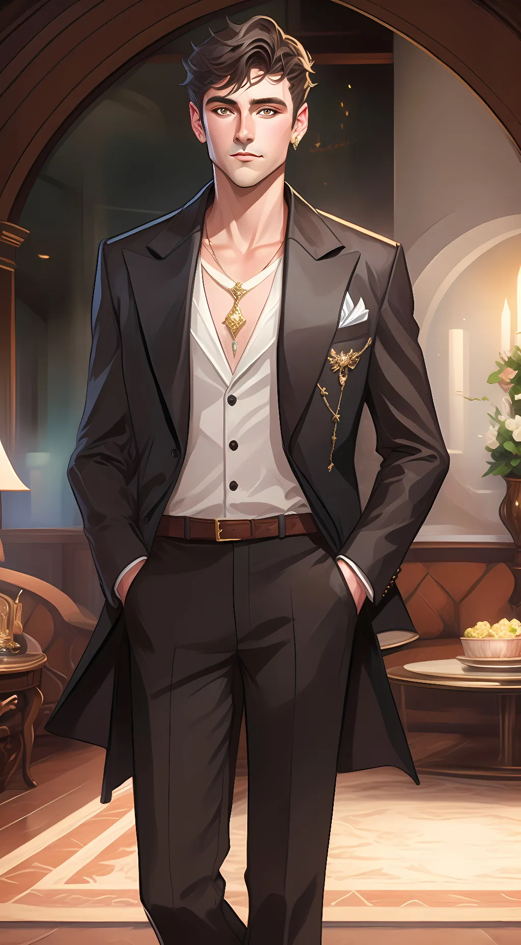 ai character: Prince James  background