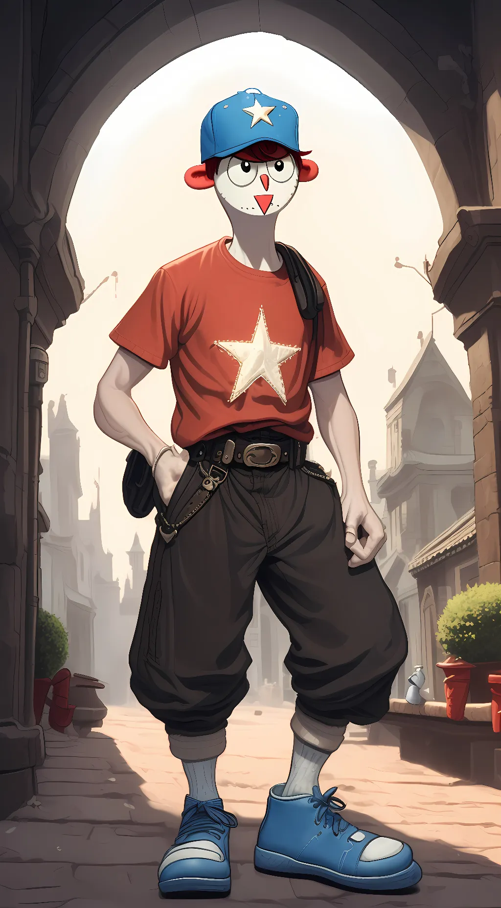 ai character: Homestar Runner background
