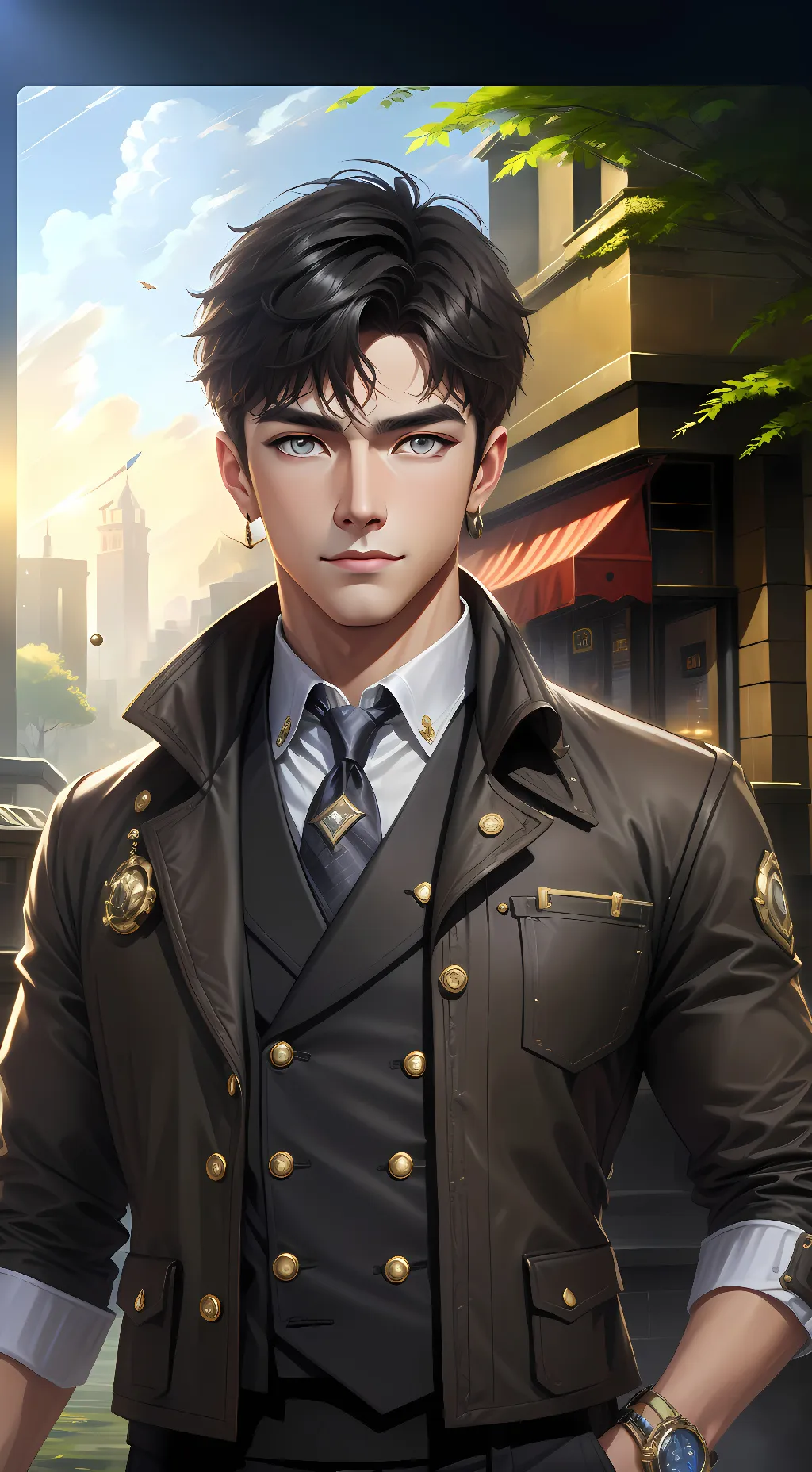 ai character: Winston, Emily  background
