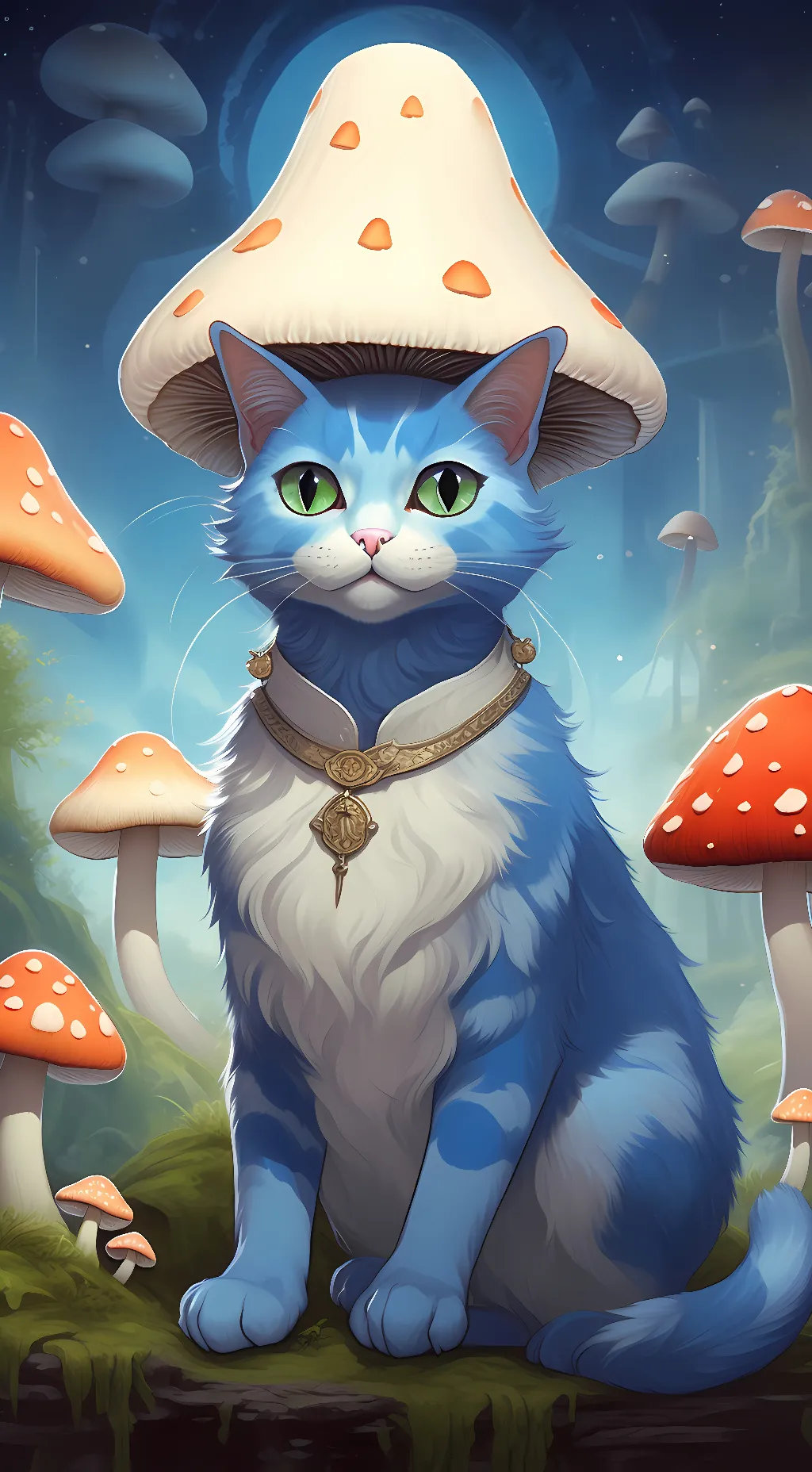 ai character: smurf cat background
