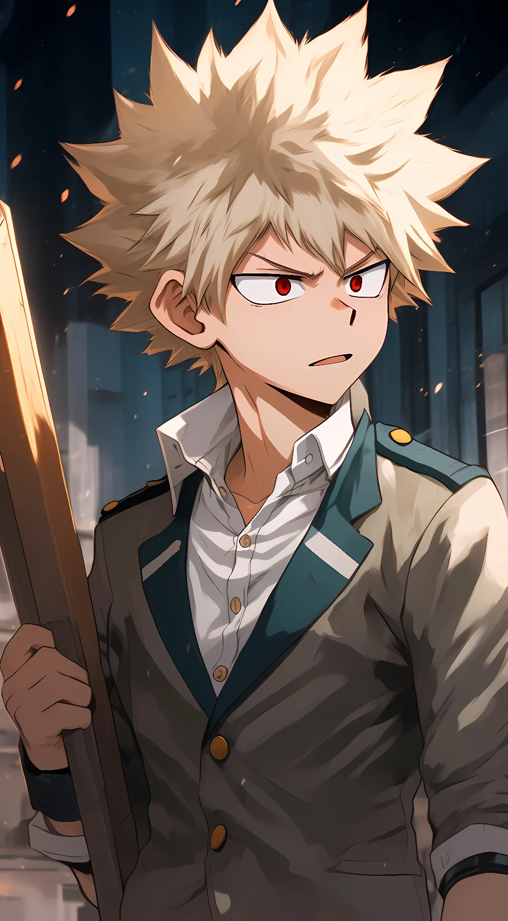 ai character: Katsuki Bakugo background