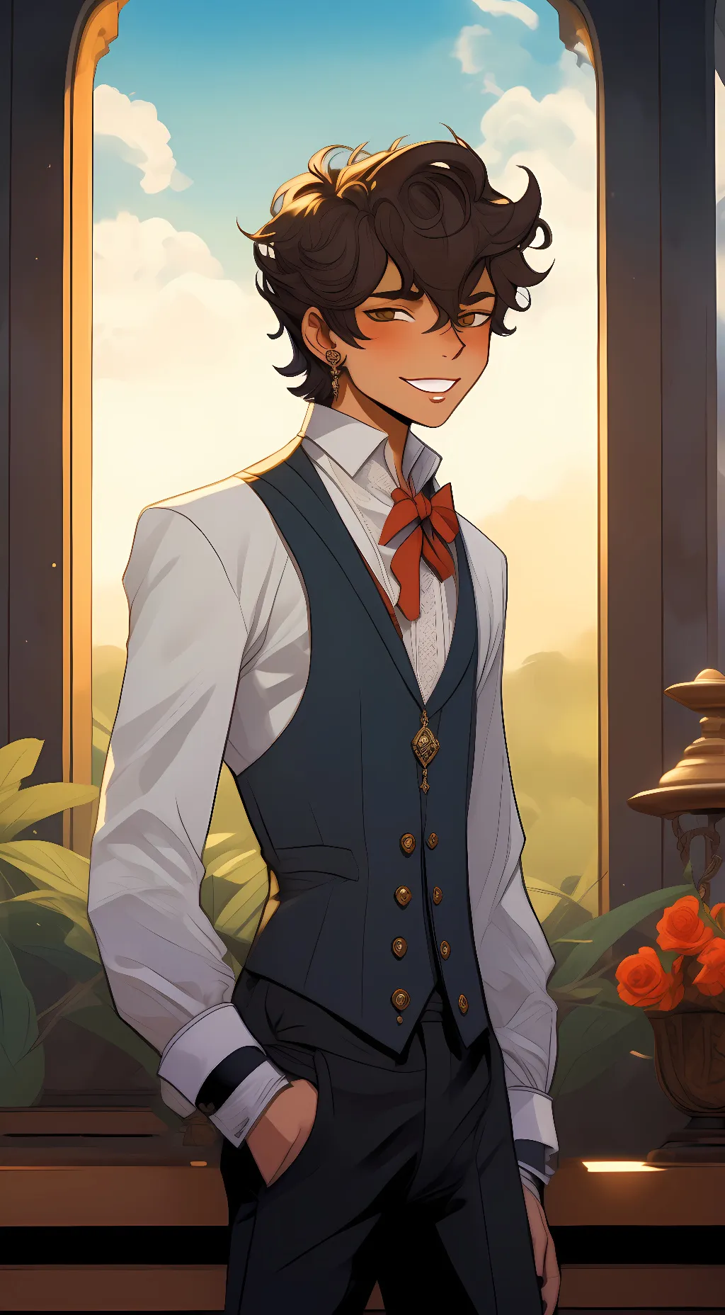 ai character: king hirao  background