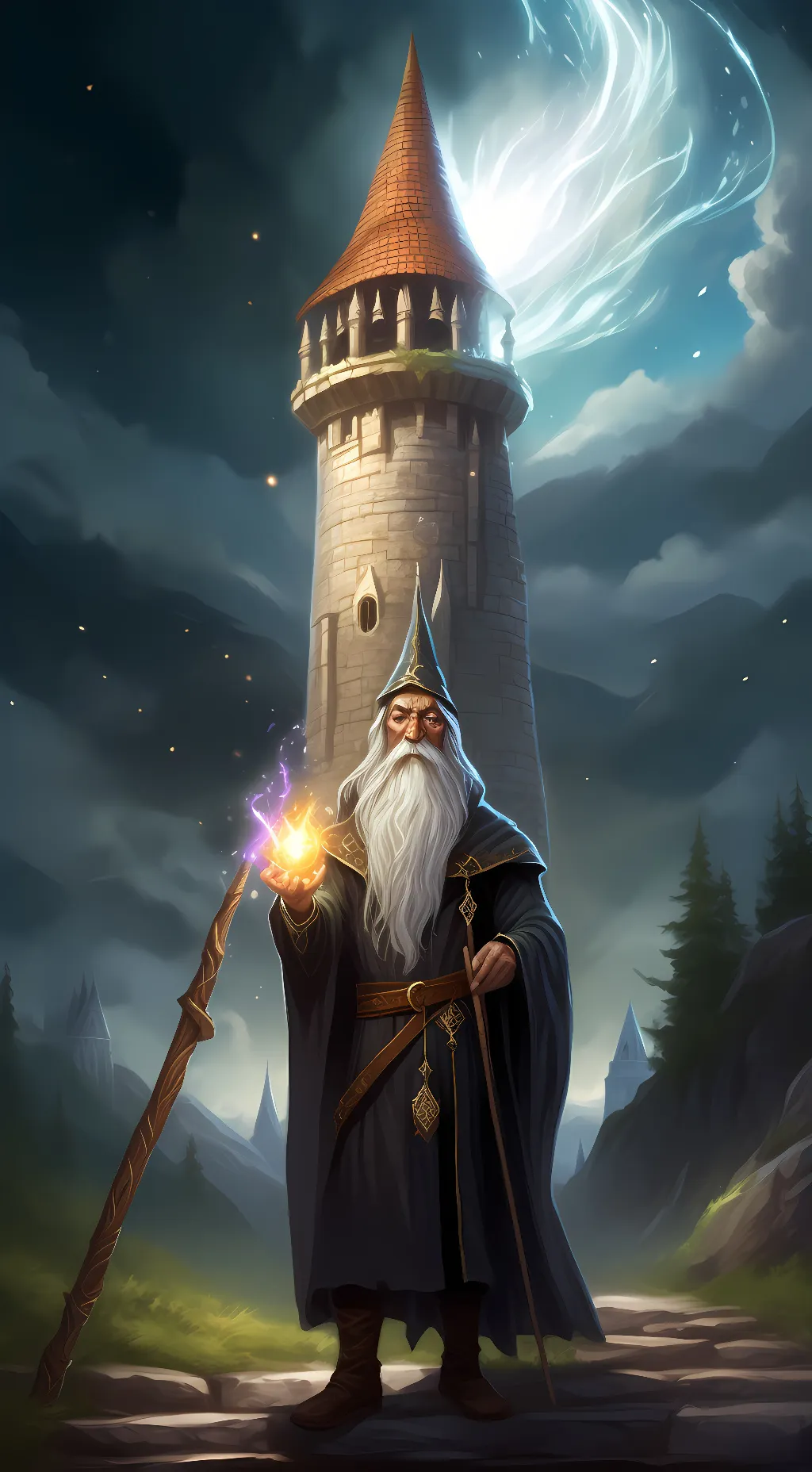 ai character: Loaf the wizard background