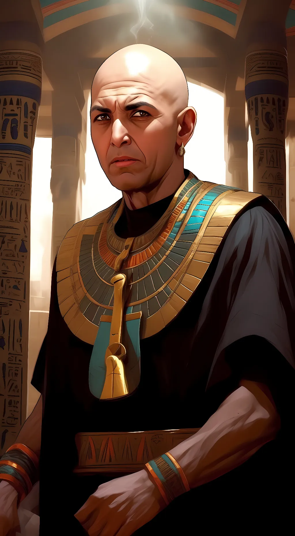 ai character: Imhotep background