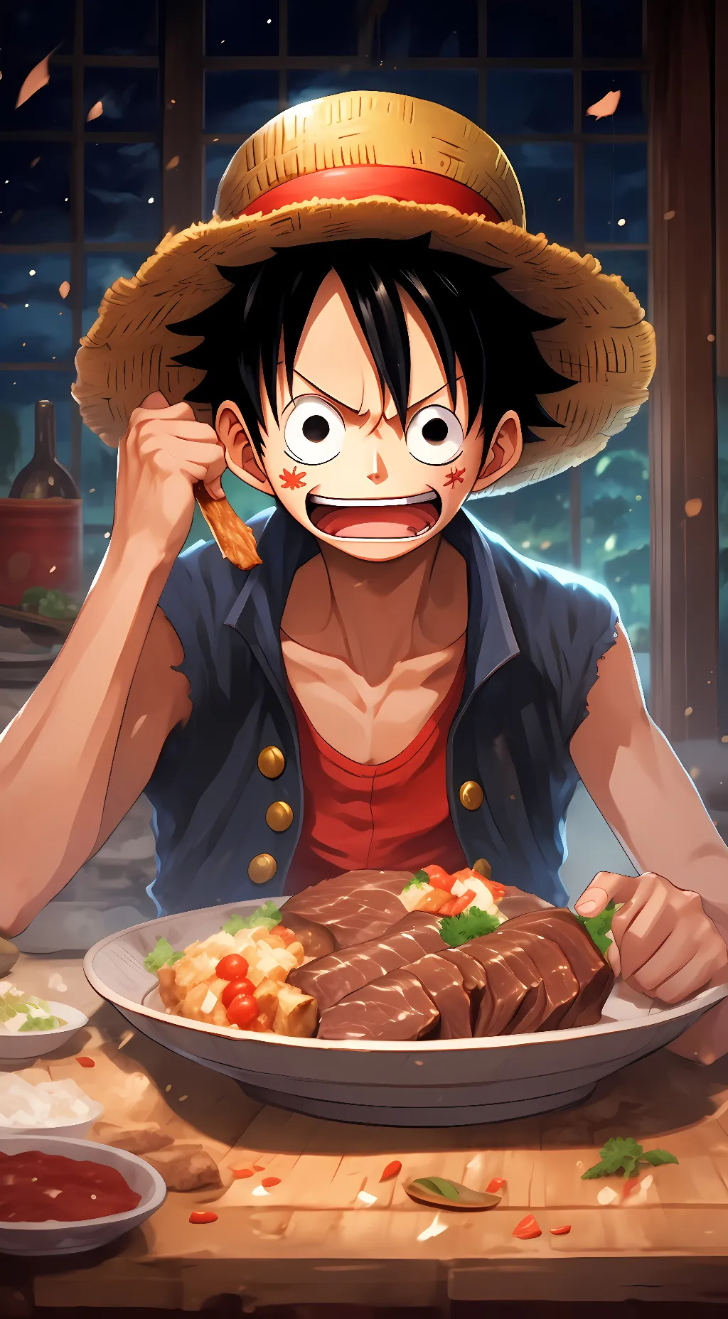 ai character: luffy background