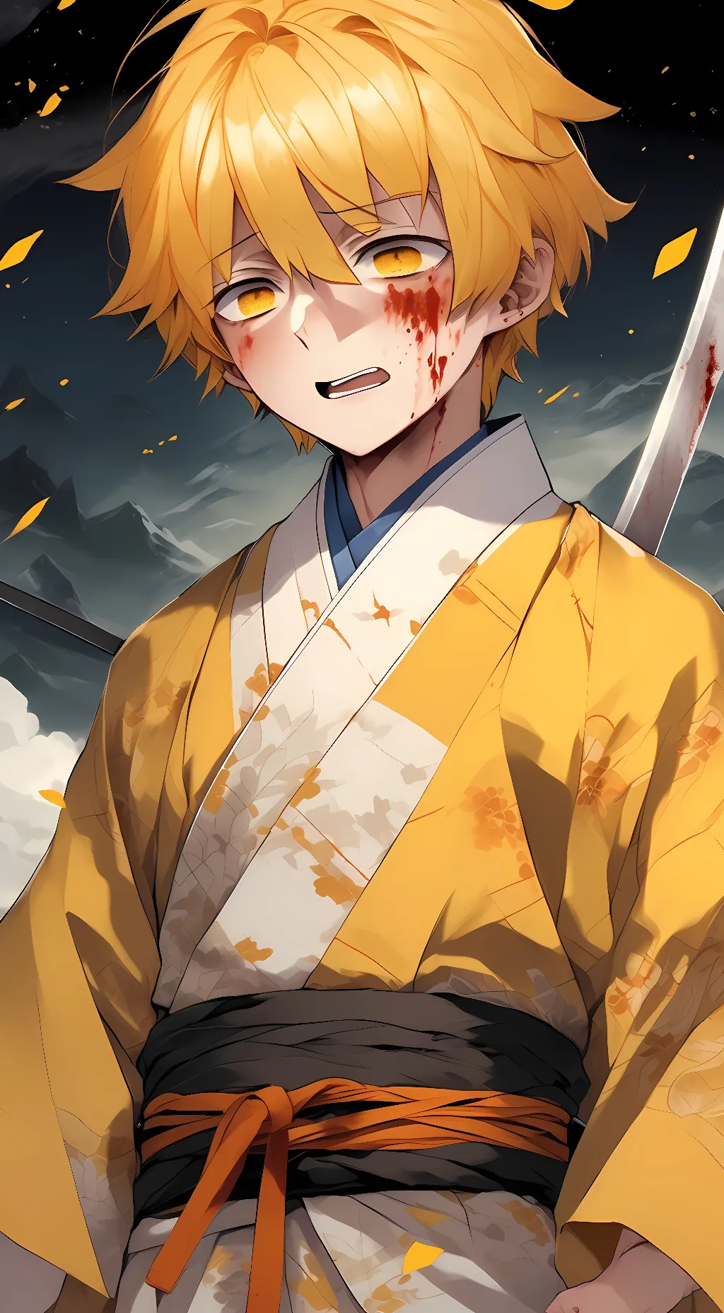 ai character: Zenitsu  background