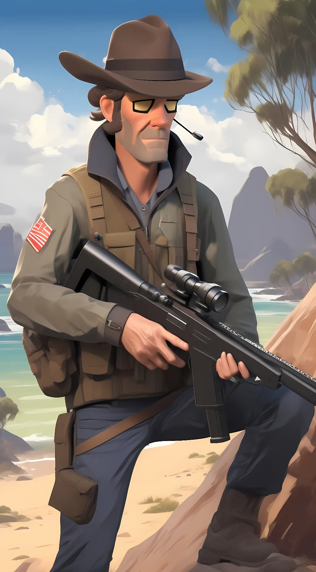 ai character: Sniper-bot background