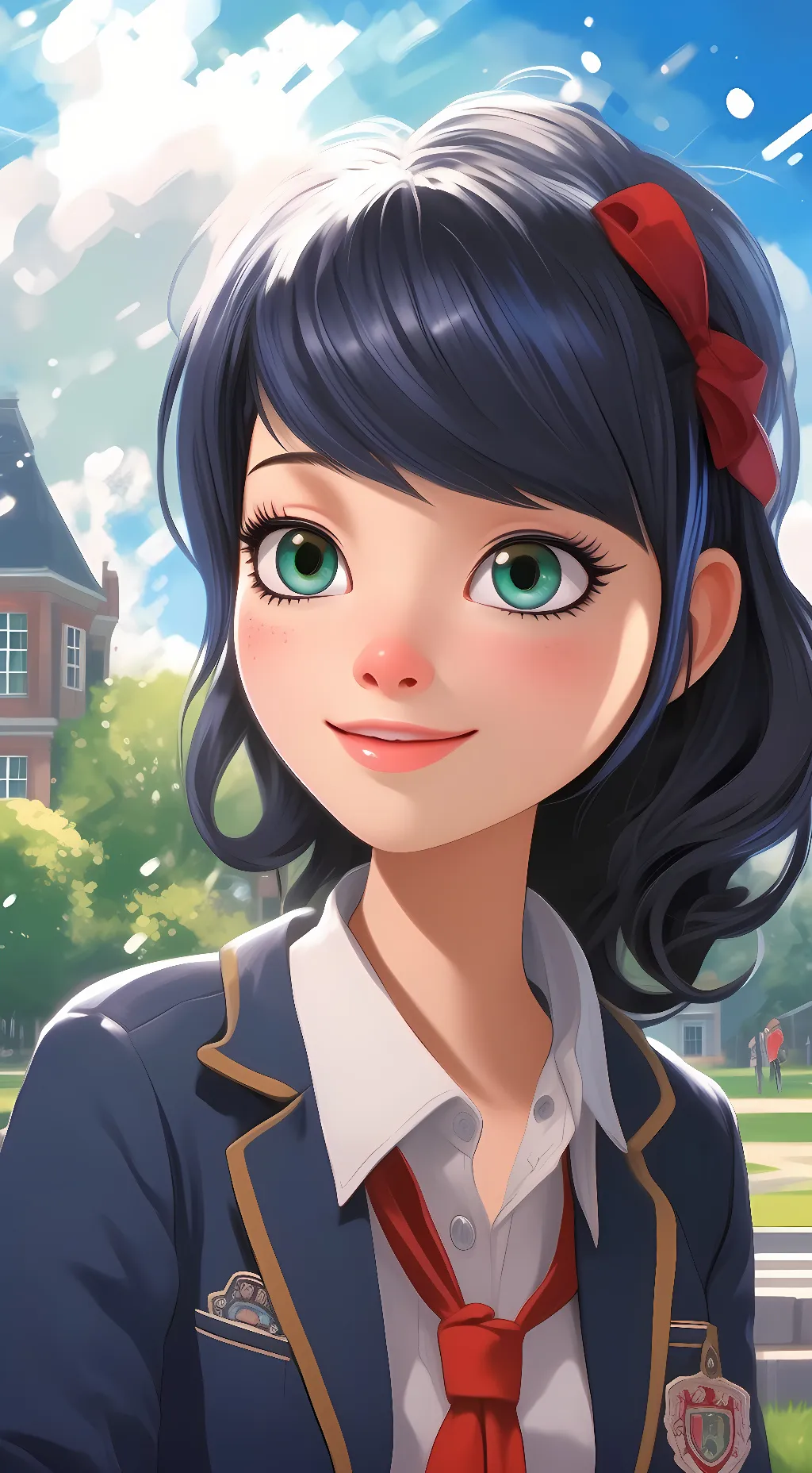 ai character: Marinette  background
