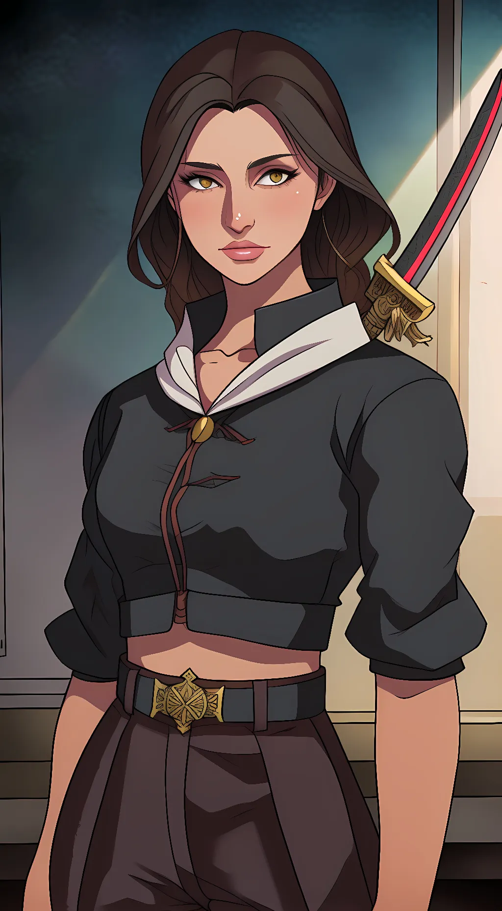 ai character: Audrey  background