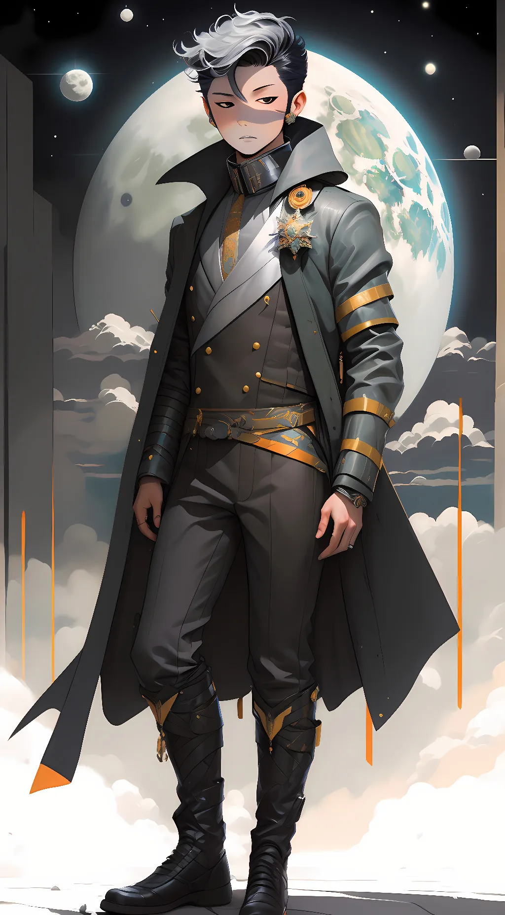 ai character: Moon  background