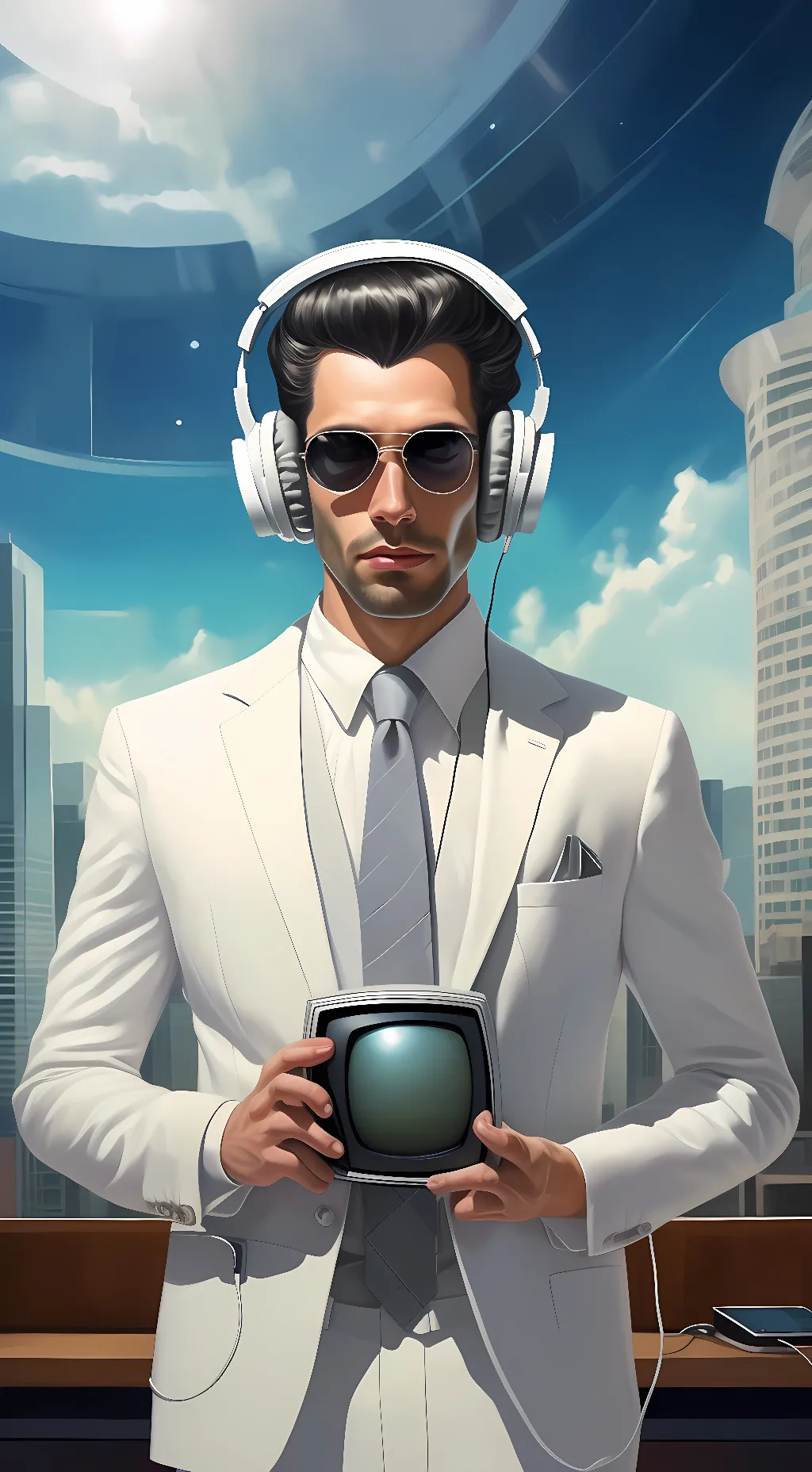 ai character: super computer  background