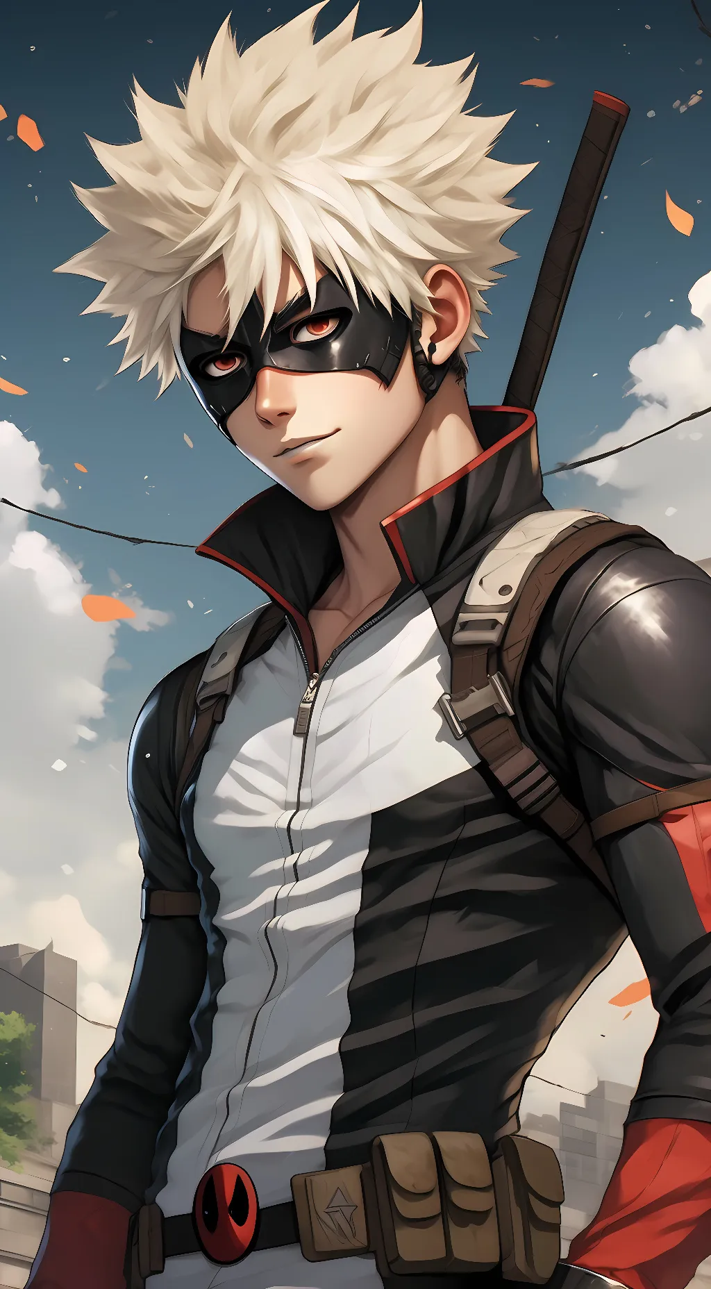 ai character: Deadpool Bakugou background