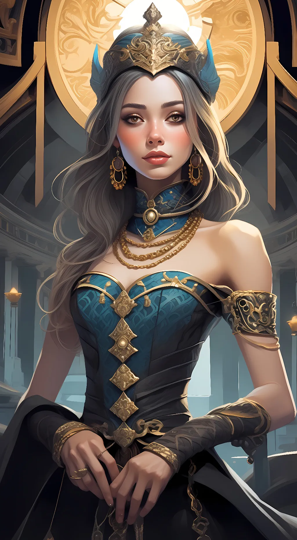 ai character: Angela  background