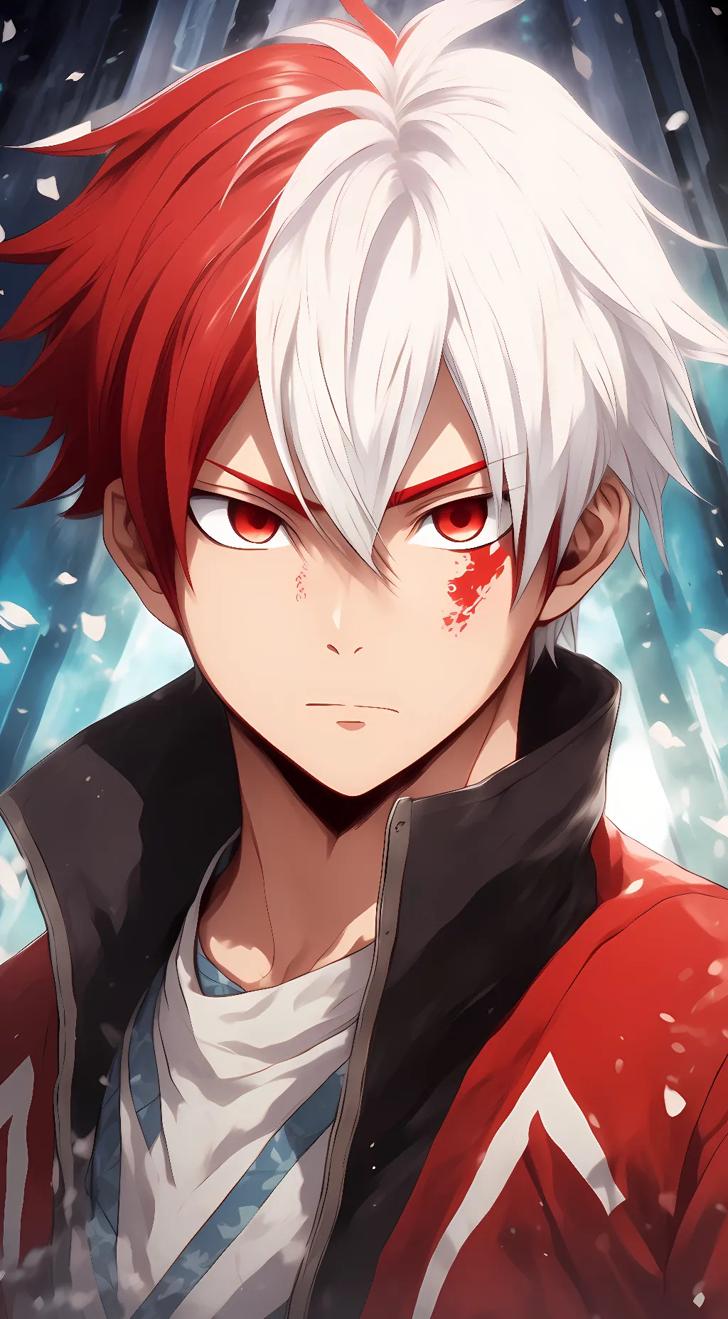 ai character: Shoto Todoroki  background