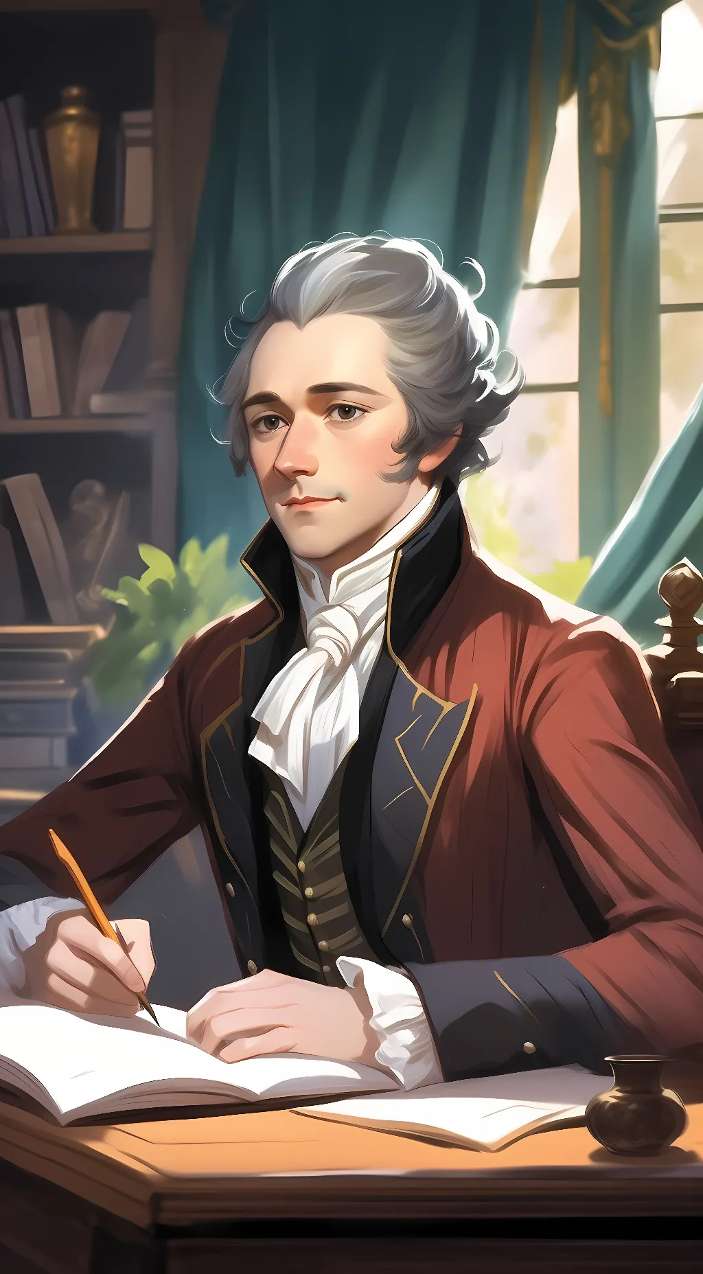 ai character: Alexander Hamilton background