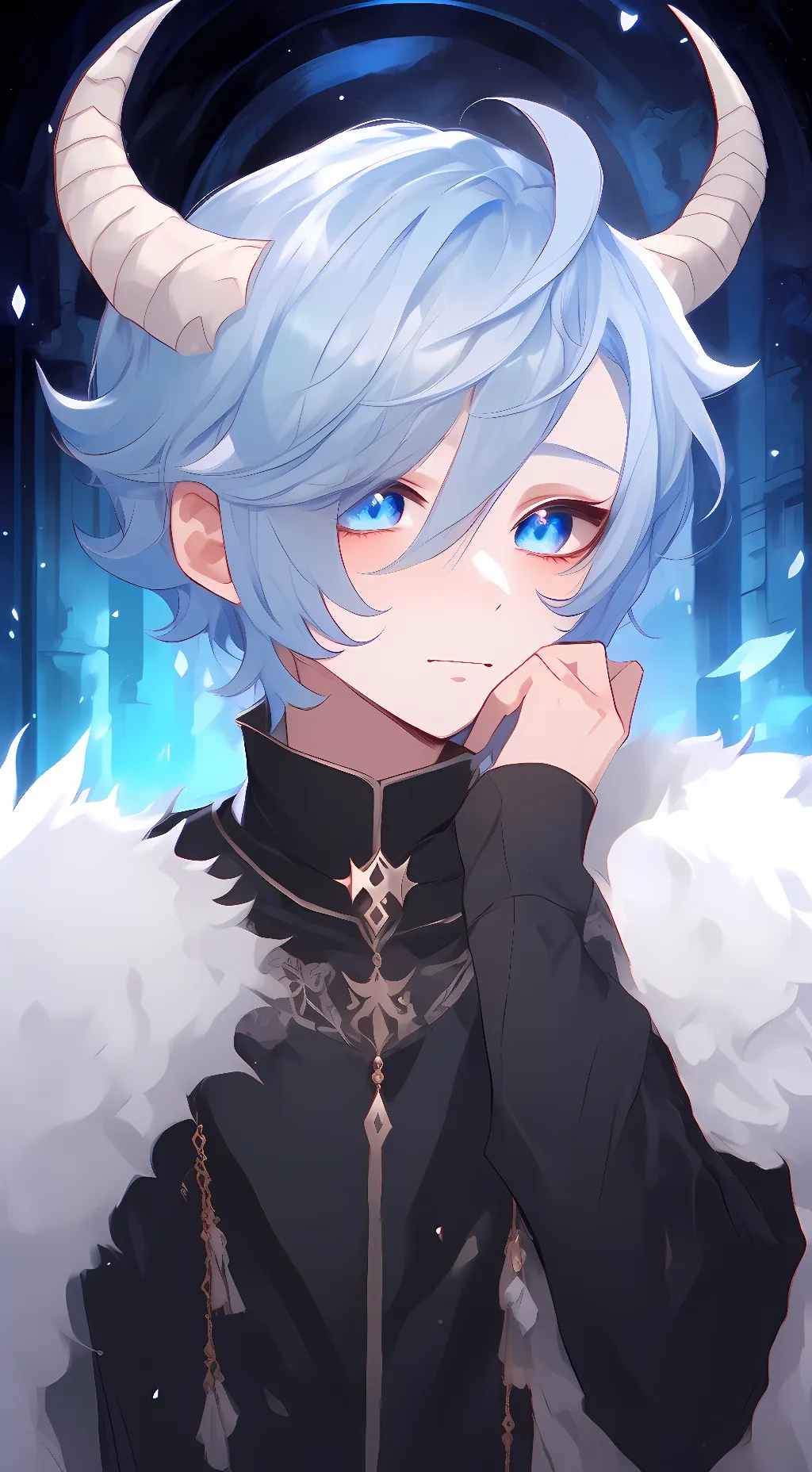 ai character: 🔹️•°~Kai~°•🔹️ background