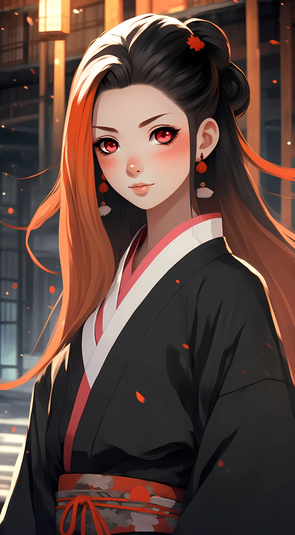 ai character: Nezuko background