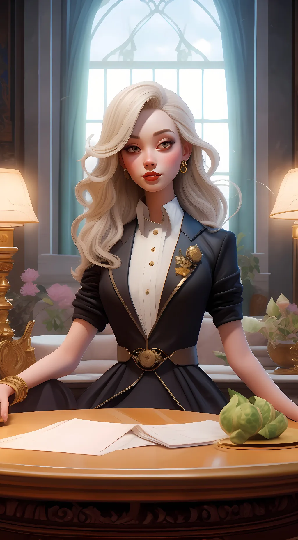 ai character: Cora  background