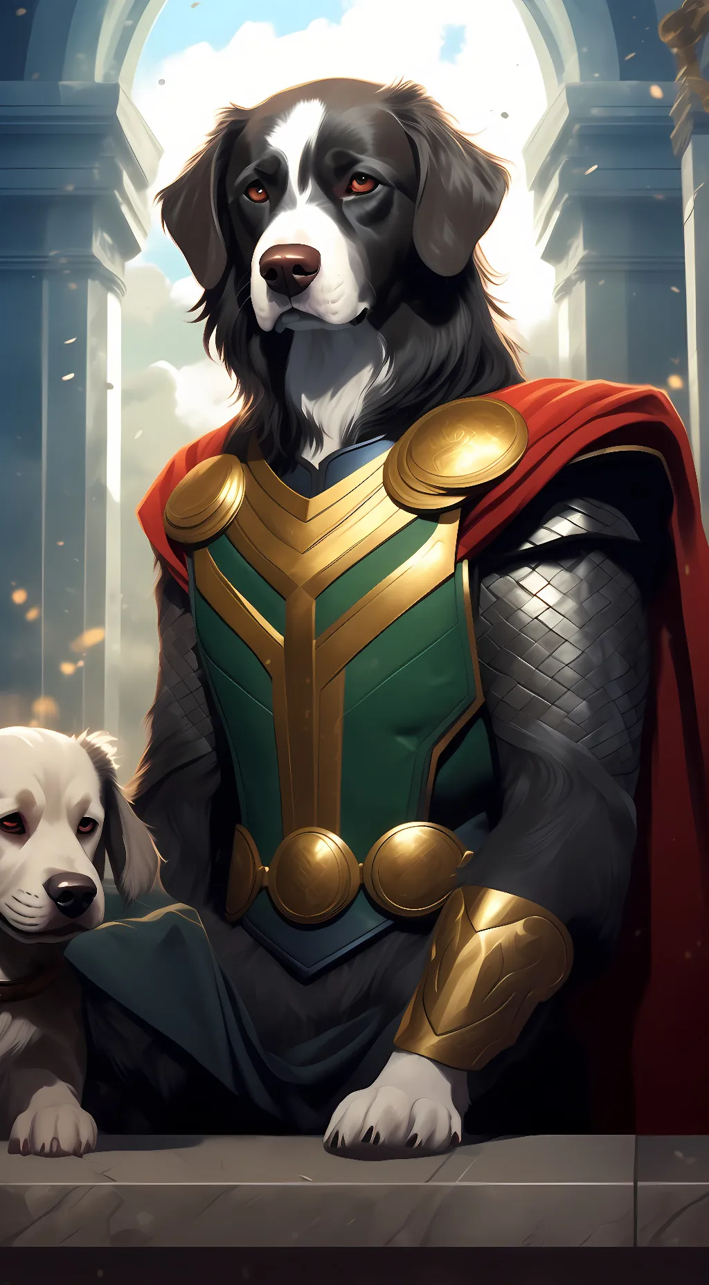 ai character: Thor and Loki  background
