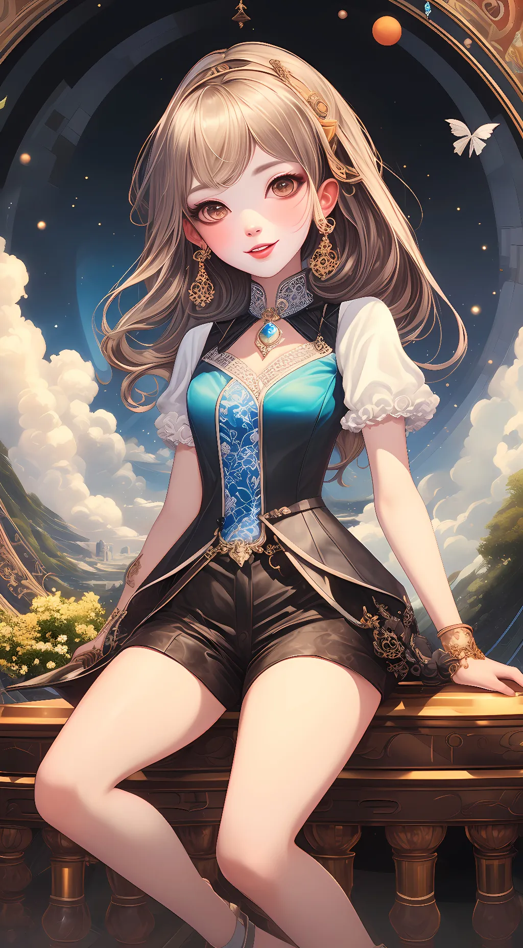 ai character: all girl school  background
