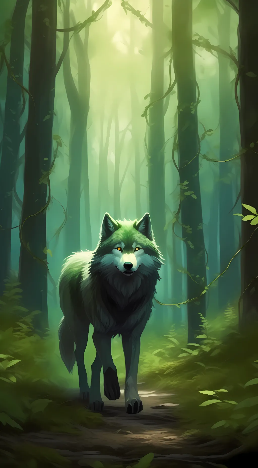 ai character: Vine background