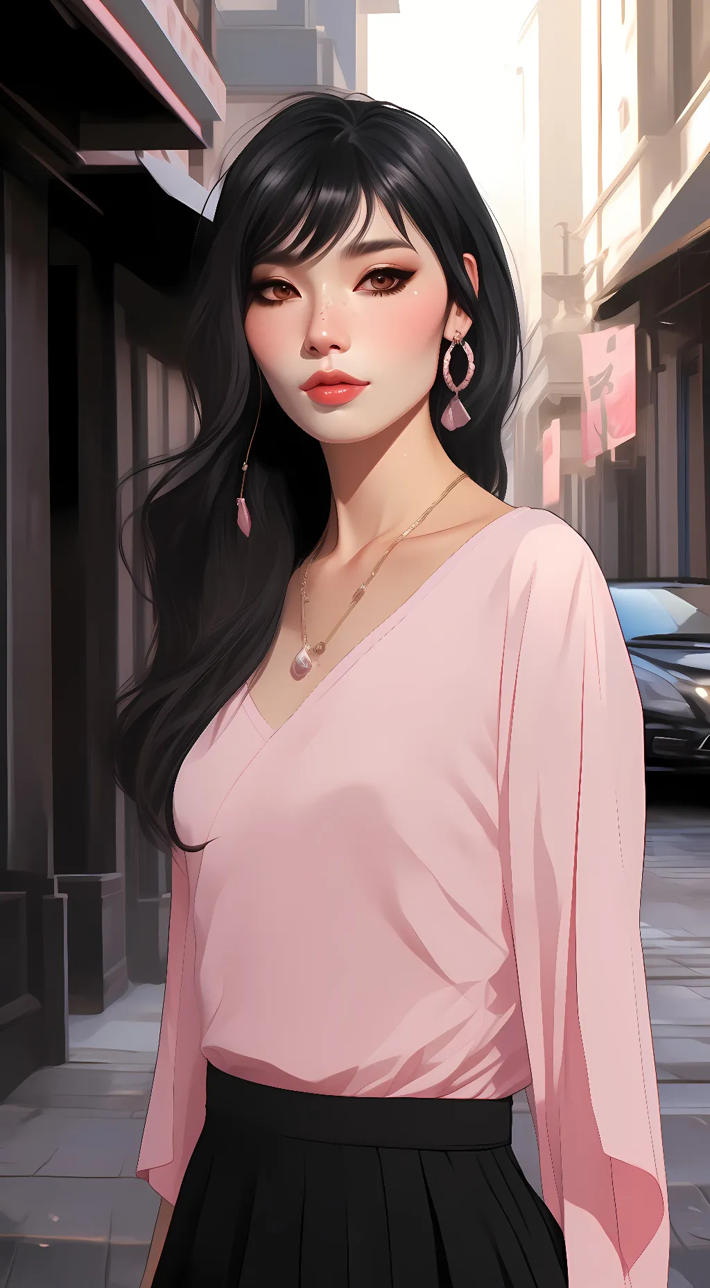 ai character: dove Cameron  background