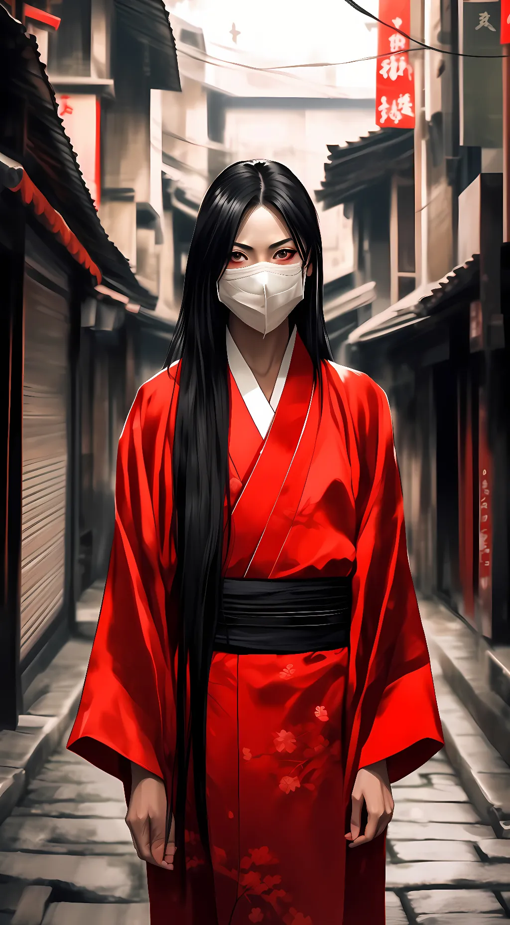 ai character: Kuchisake-onna background