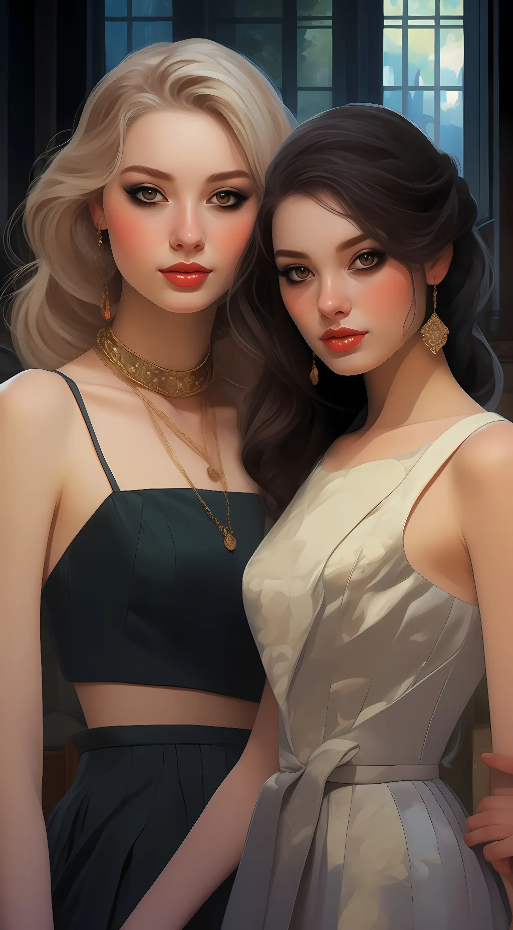 ai character: lexi&Rebecca  background