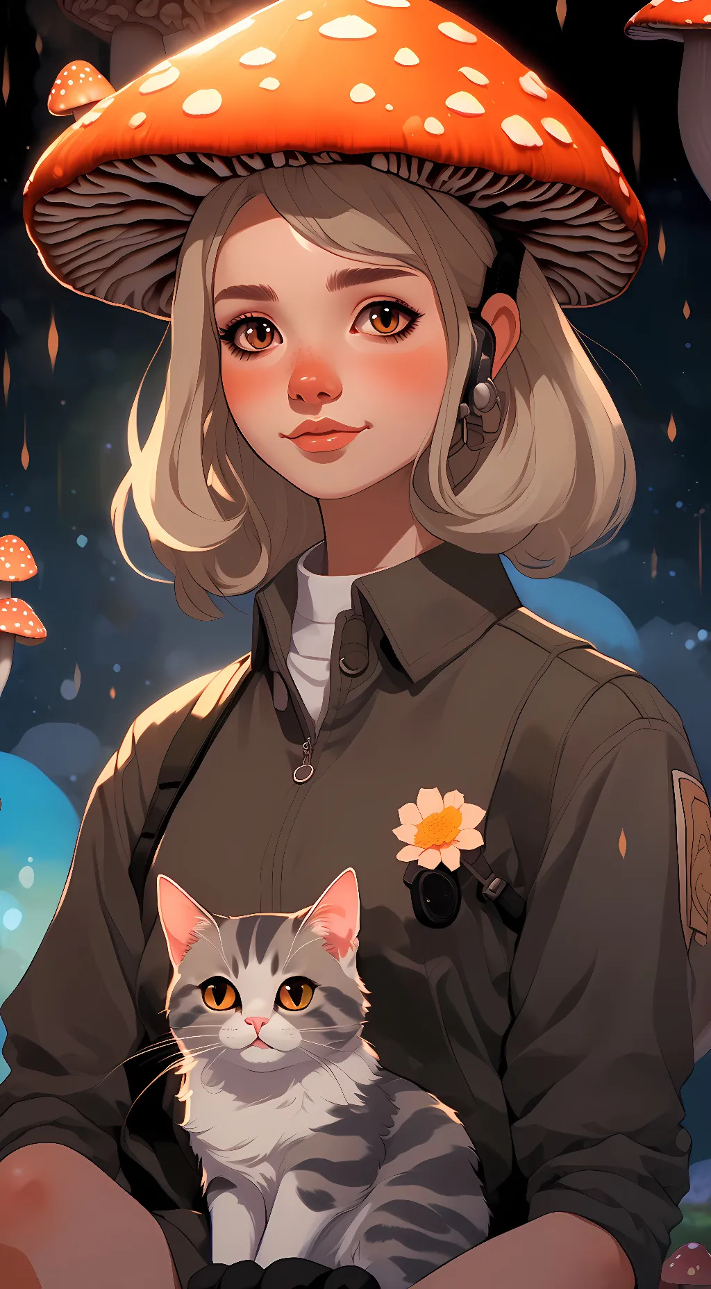 ai character: [Mushroom] background