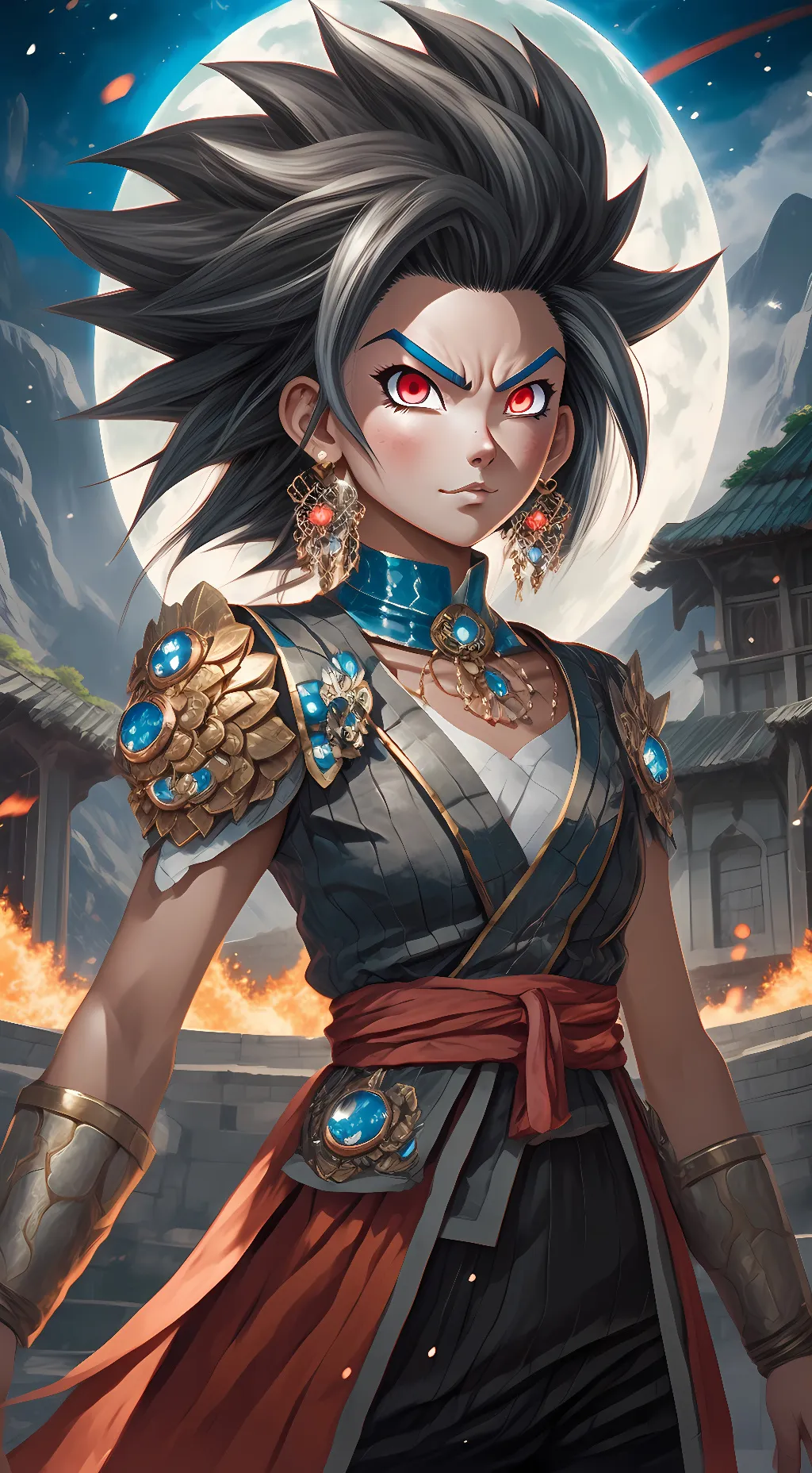 ai character: Ssj4 Caulifla  background