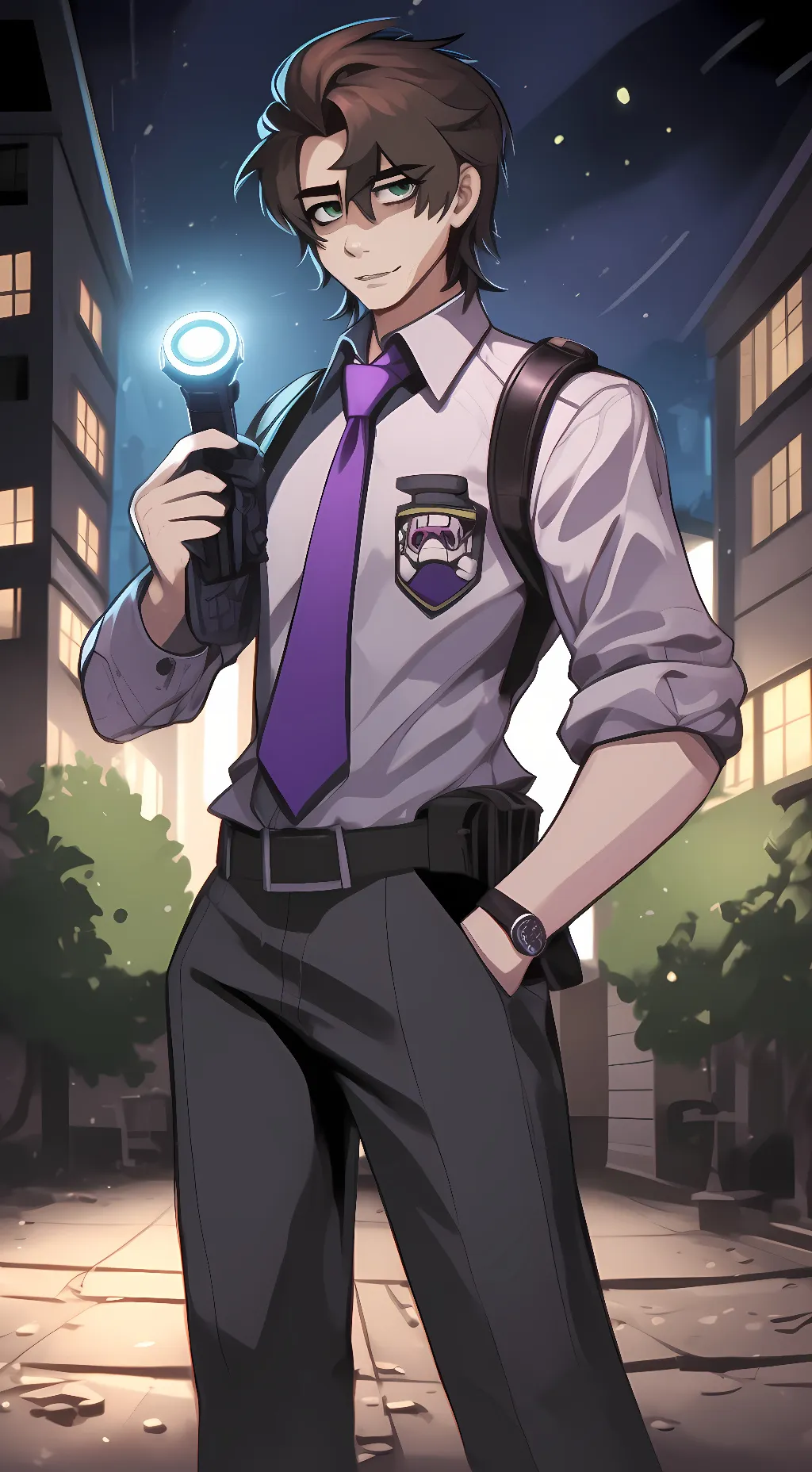 ai character: Michael Afton  background