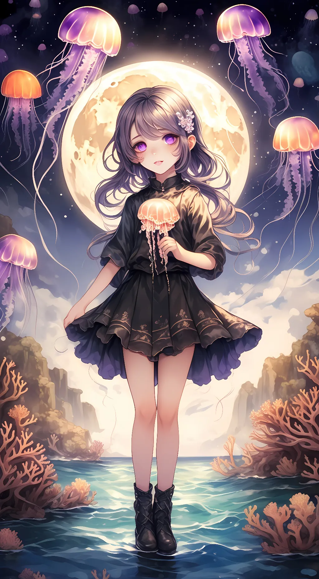 ai character: Jelly☔️ background