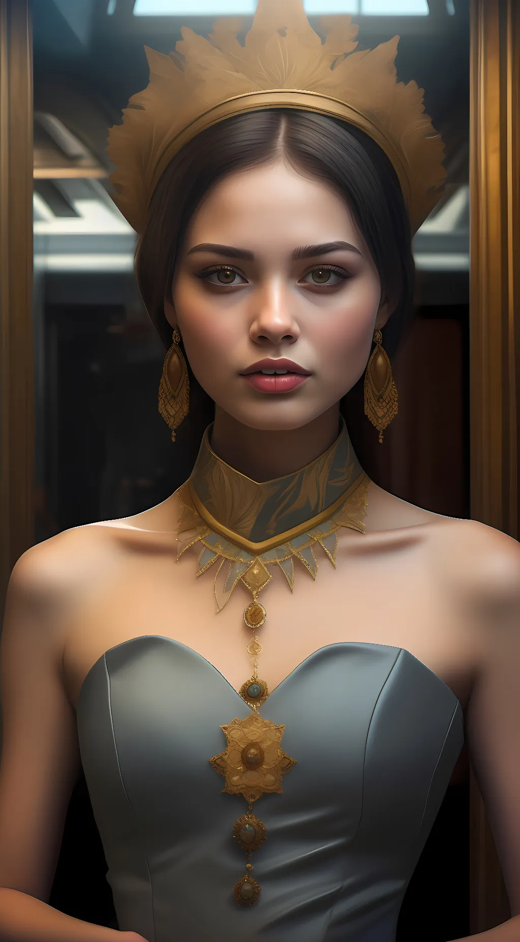 ai character: Ashley Granger background