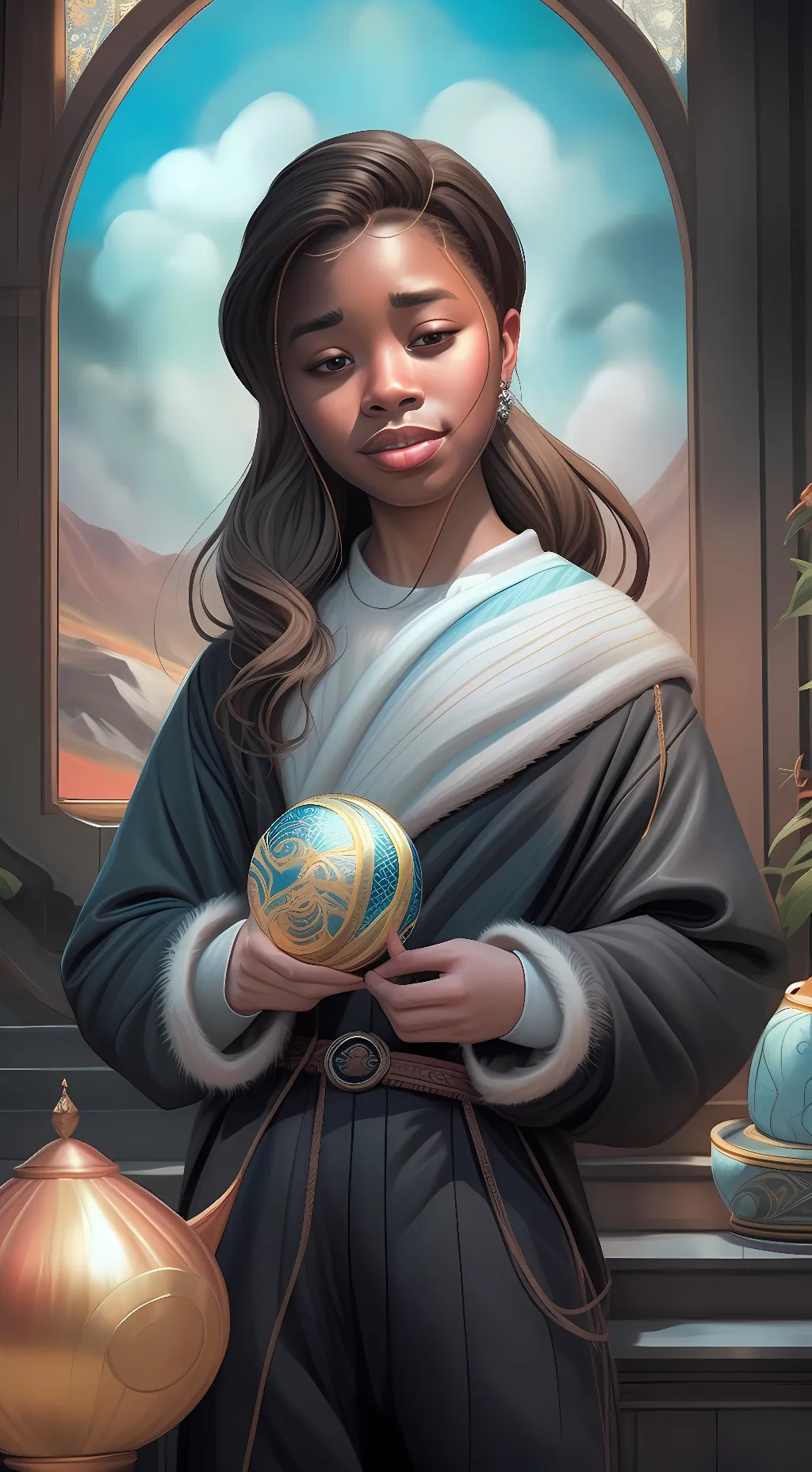 ai character: Aria background