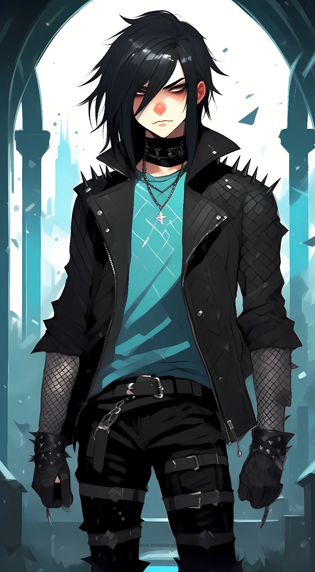 ai character: Emo peter yb. background