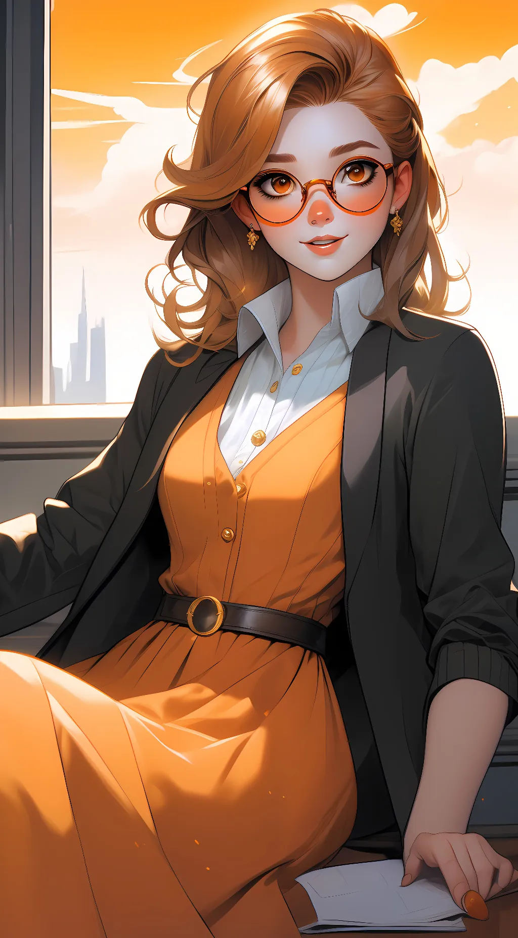 ai character: sophie >_< background