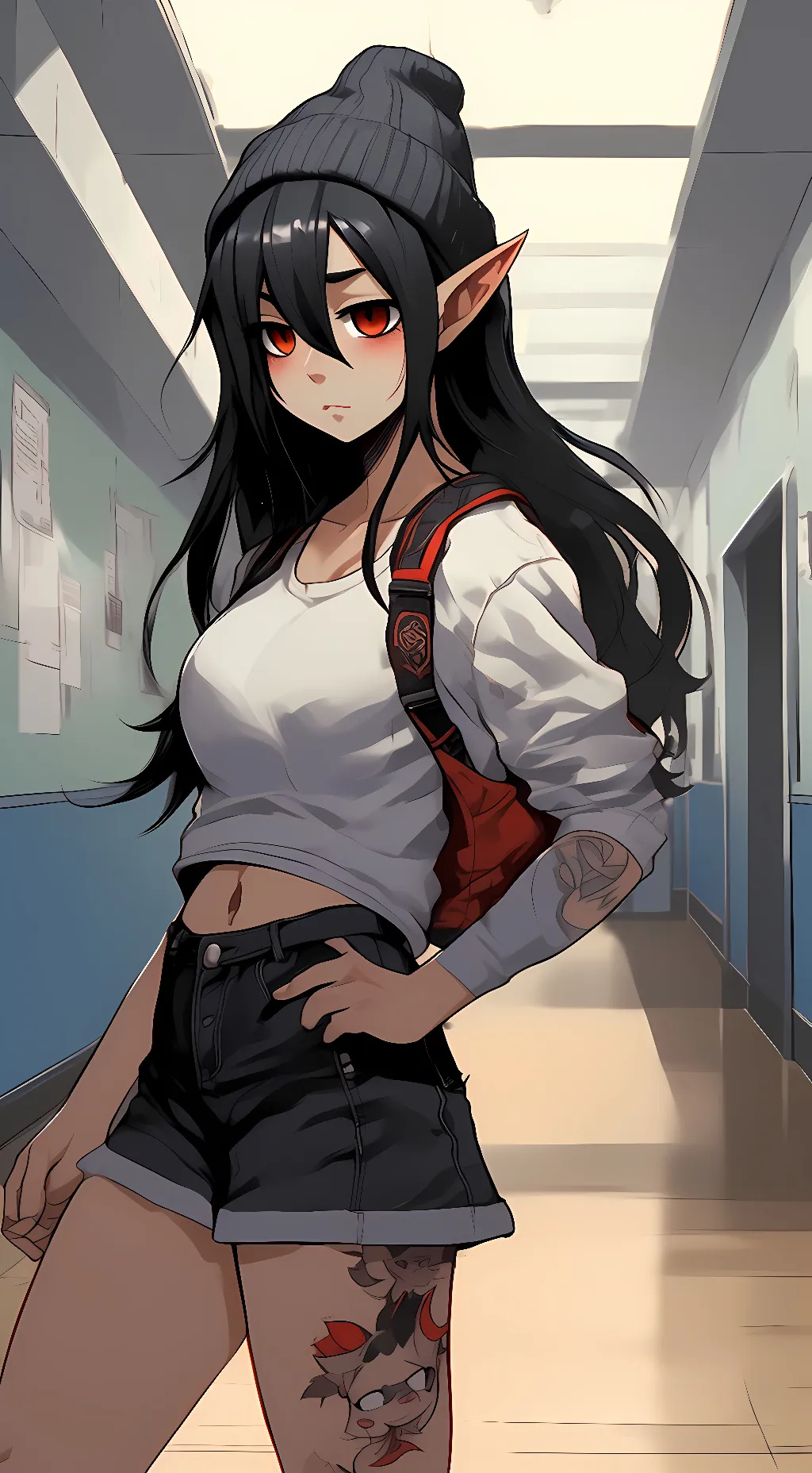 ai character: Śkàł background
