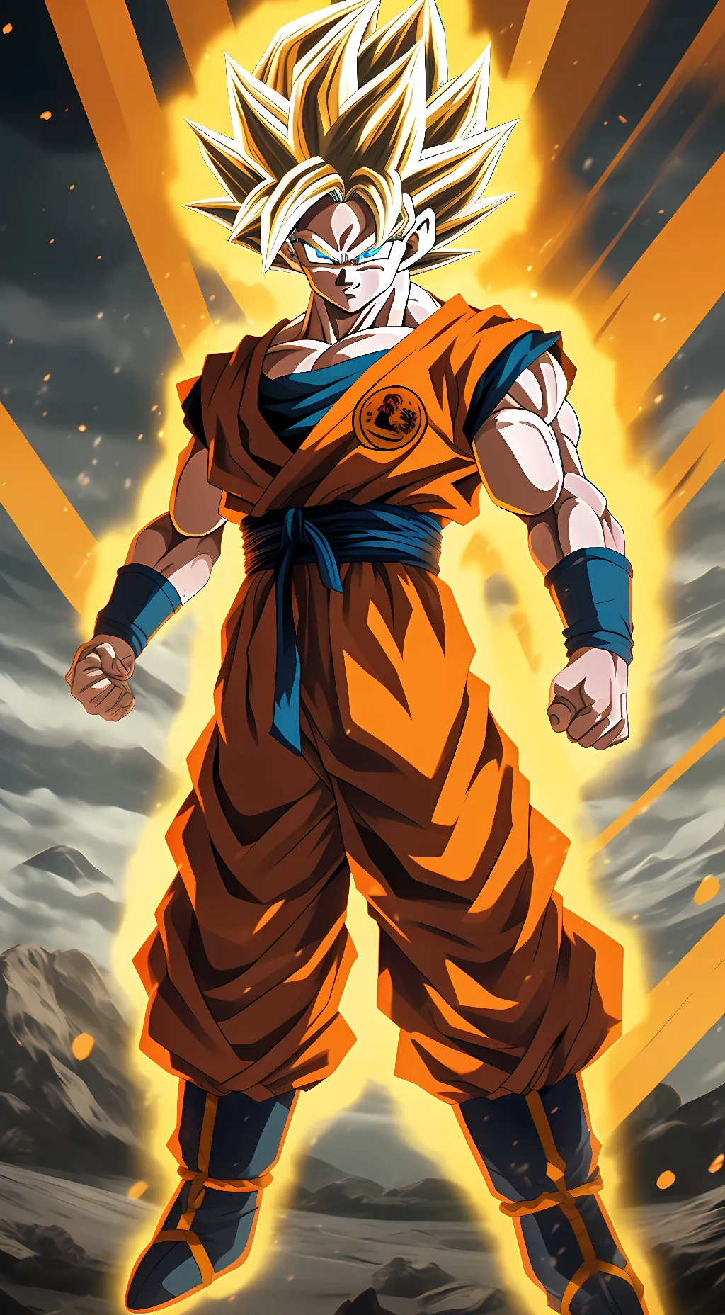 ai character: Goku SSJ1 background