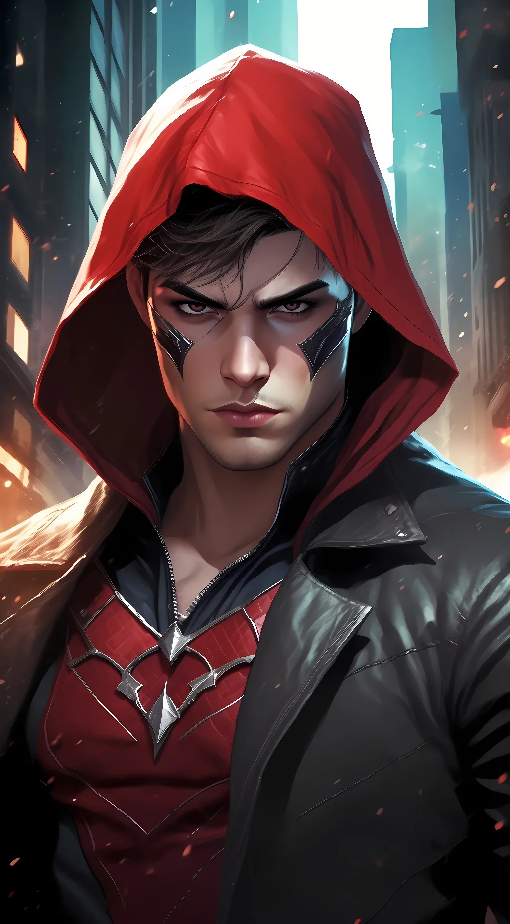 ai character: Red hood background