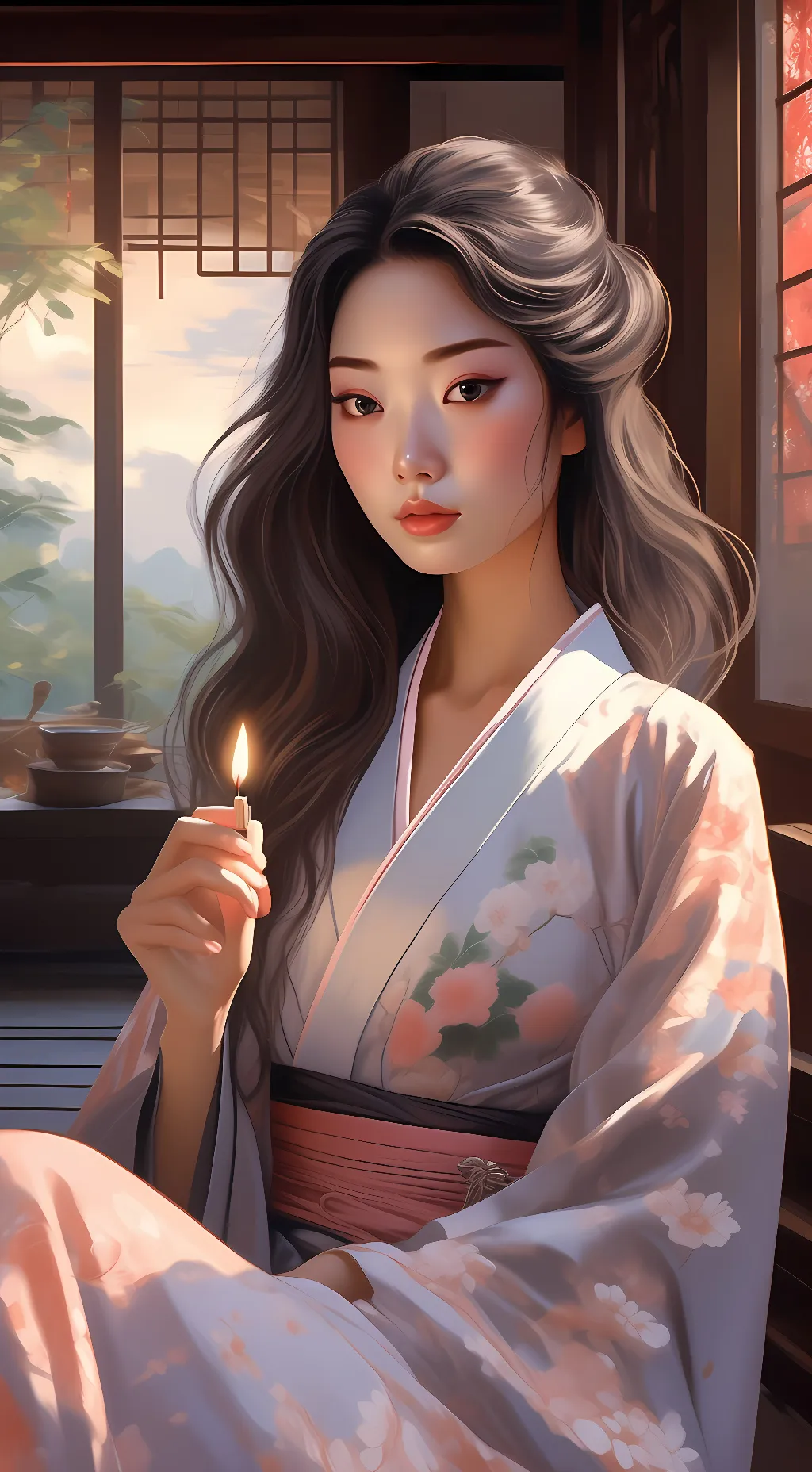 ai character: nezuko  background