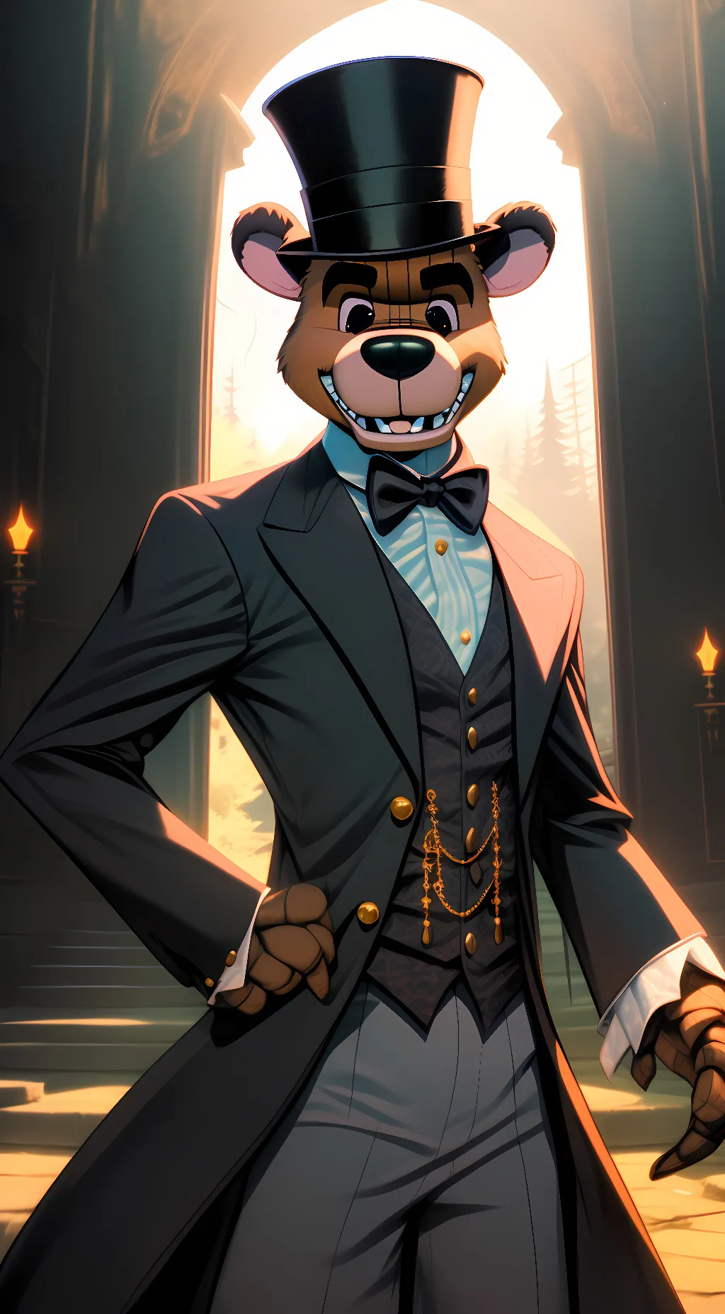ai character: Freddy Fazbear background