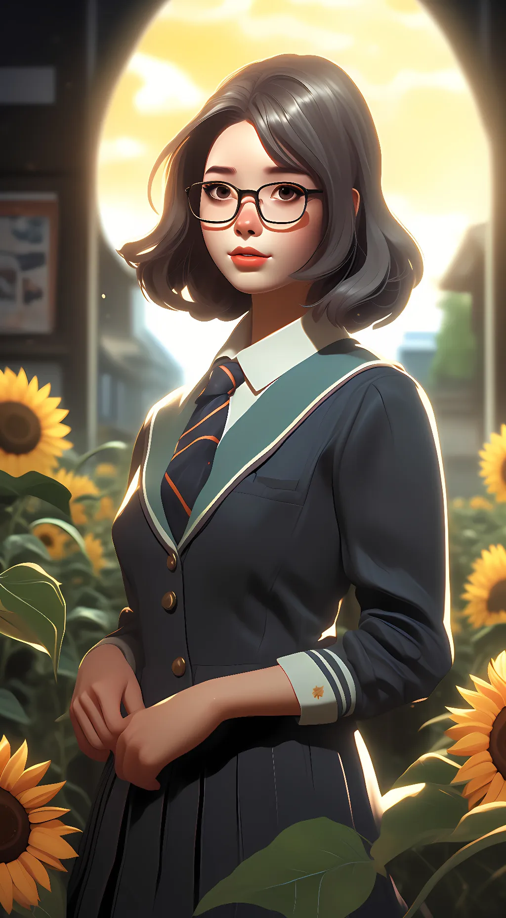 ai character: Mengie Song  background