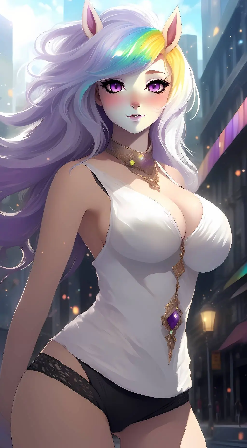 ai character: Princess Celestia  background