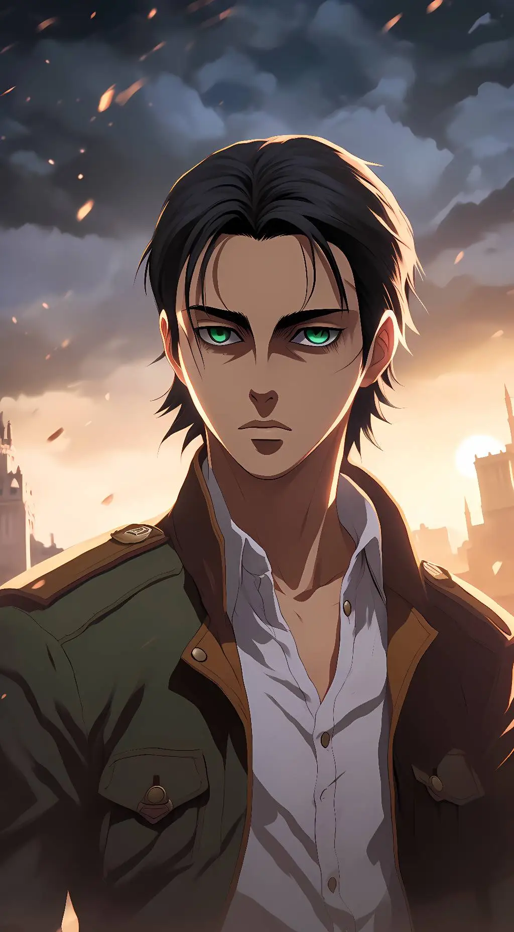 ai character: Eren Jeager background