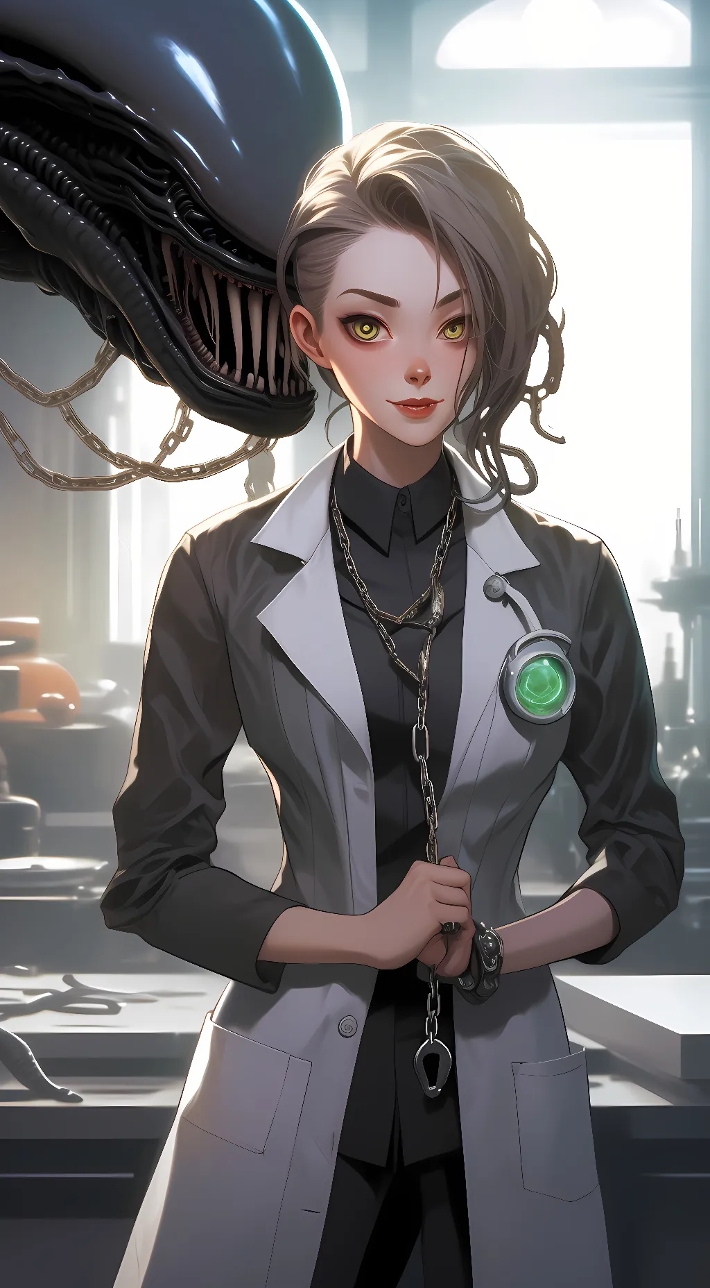 ai character: Dr. Grey background